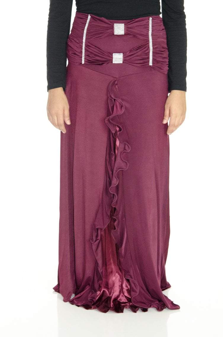 Burgundy Convertible Skirt Kabayare