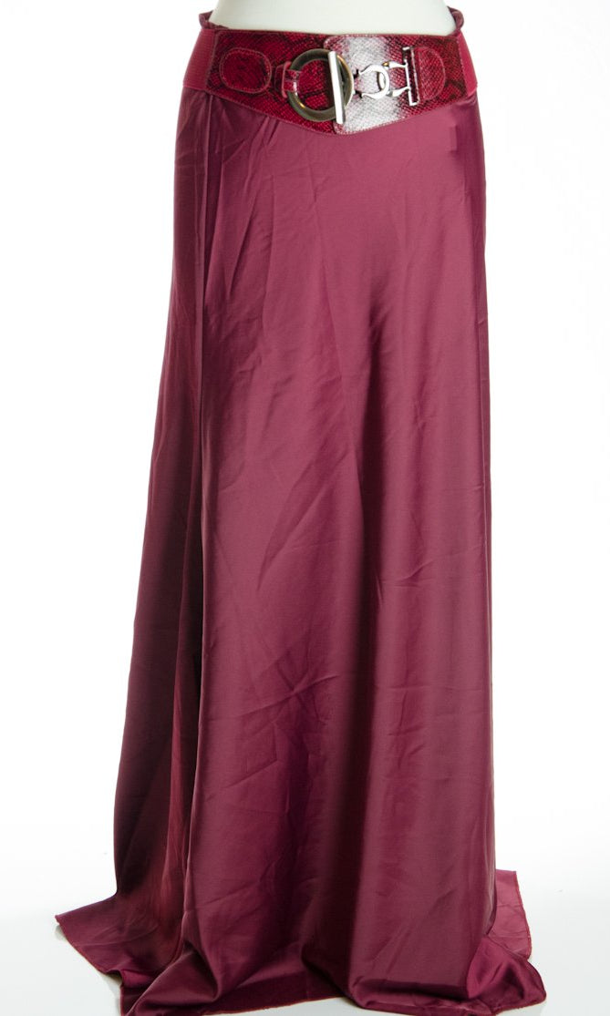 Burgundy Silk Skirt Kabayare