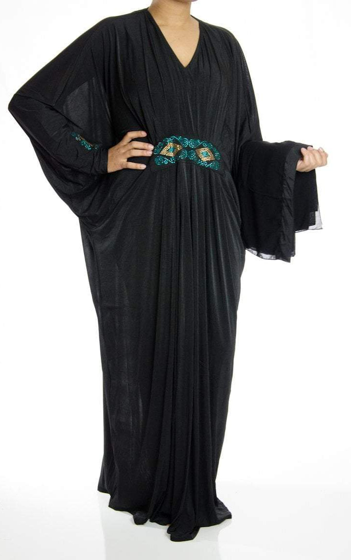 Butterfly Jersey Abaya Kabayare