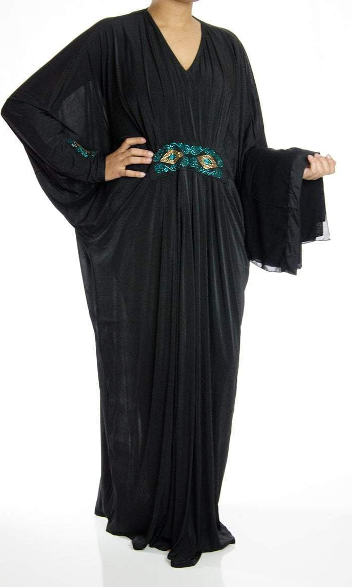 Butterfly Jersey Abaya Kabayare