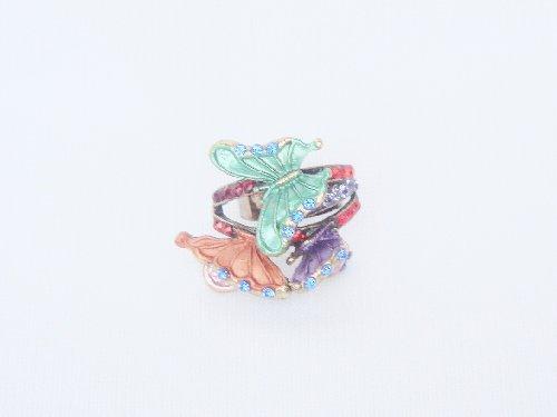 Butterfly Rhinestone Ring Kabayare