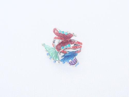 Butterfly Rhinestone Ring Kabayare