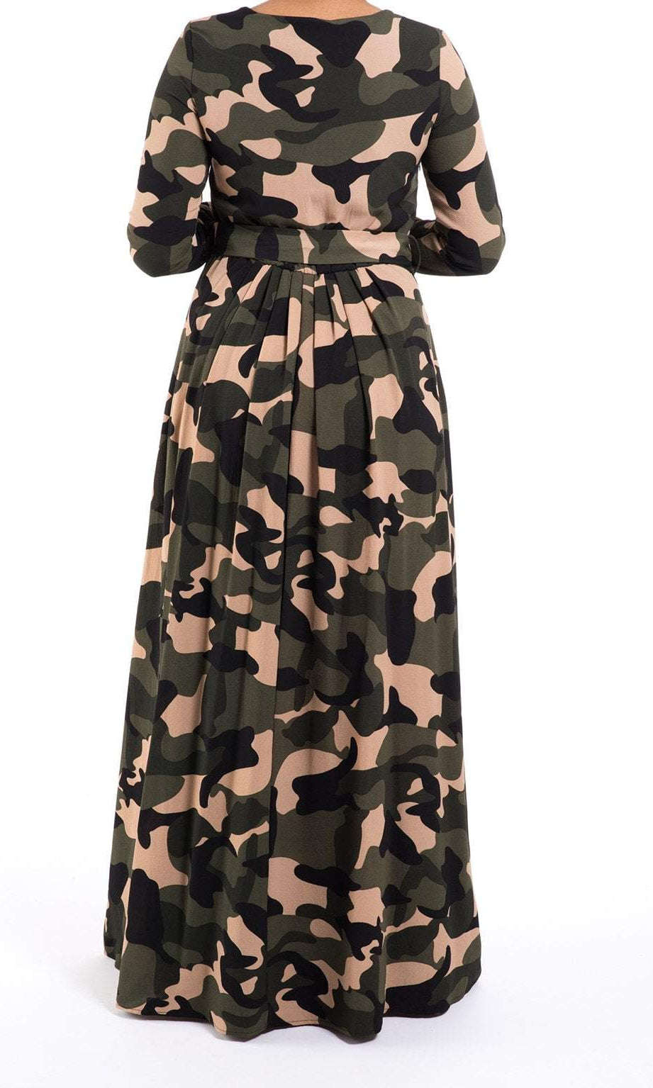 Camouflage long sleeve maxi dress Kabayare