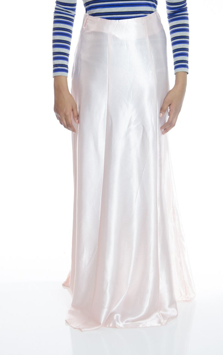 Candy Pink Satin Skirt Kabayare