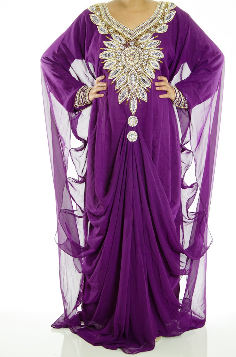 Candy Purple Swarovski Kaftan Kabayare