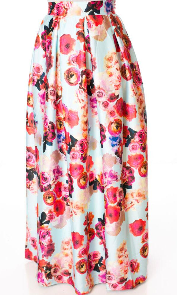 Cheerful Flare Maxi Skirt Kabayare