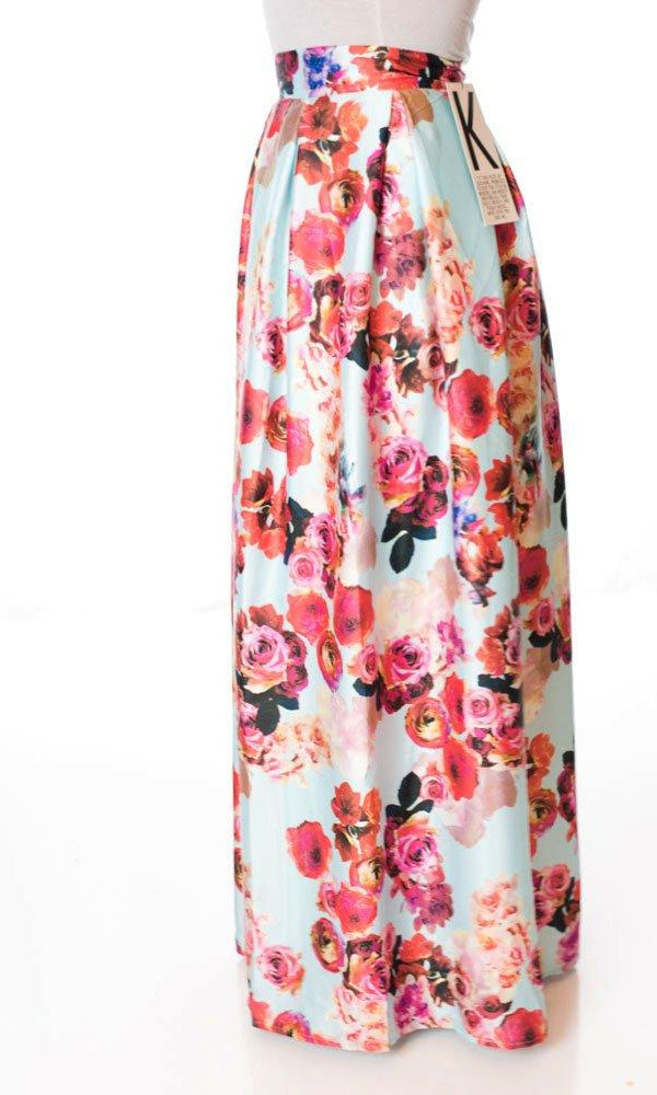 Cheerful Flare Maxi Skirt Kabayare