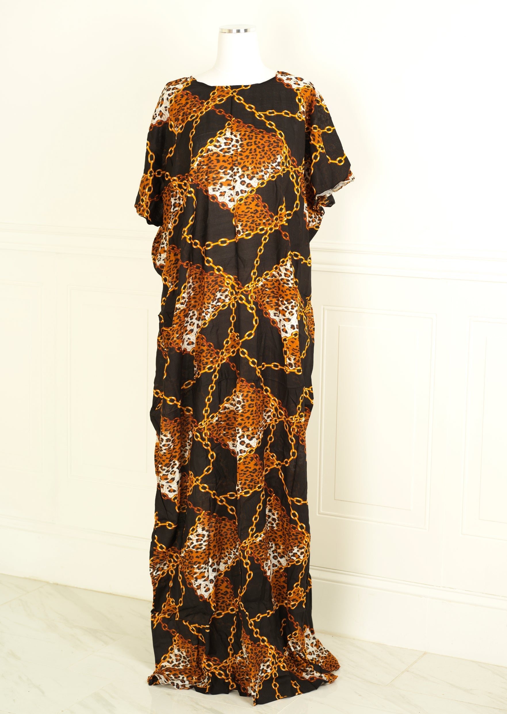 cheetah and chain bati dress KF