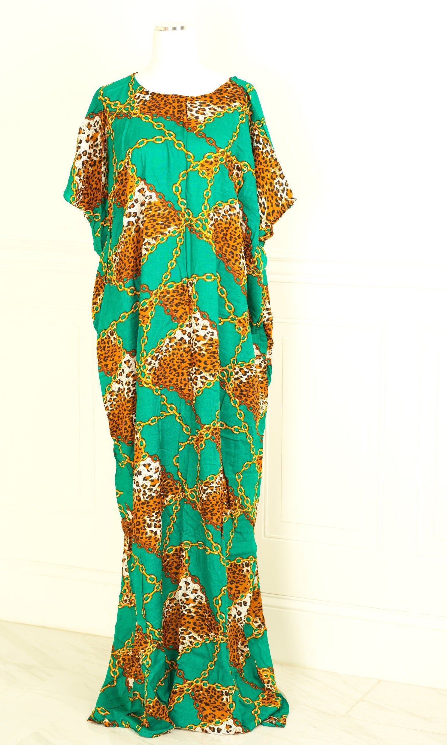 cheetah and chain bati dress KF
