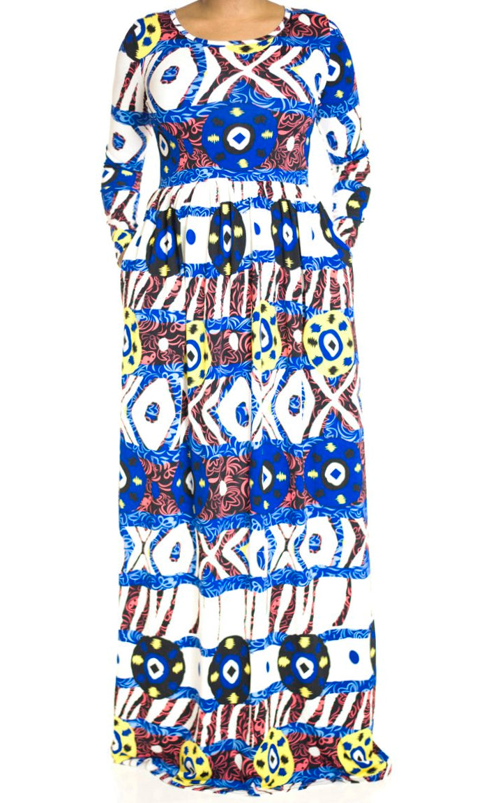 coachella print Maxi Dress Kabayare