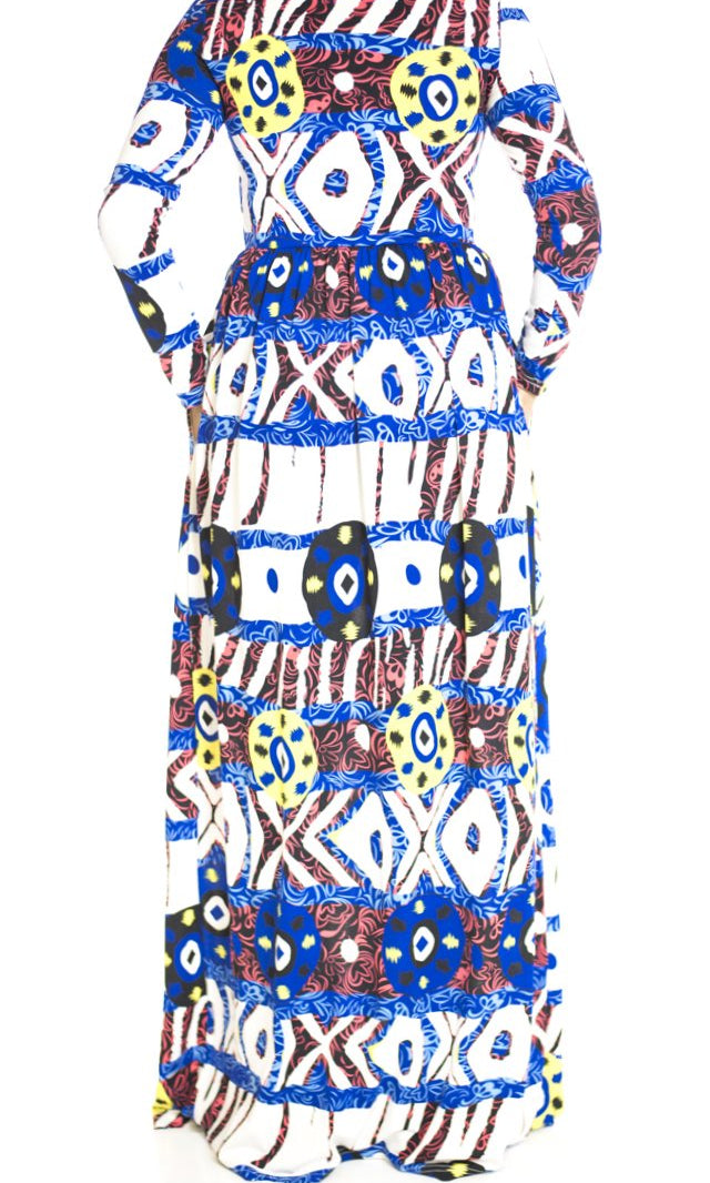 coachella print Maxi Dress Kabayare