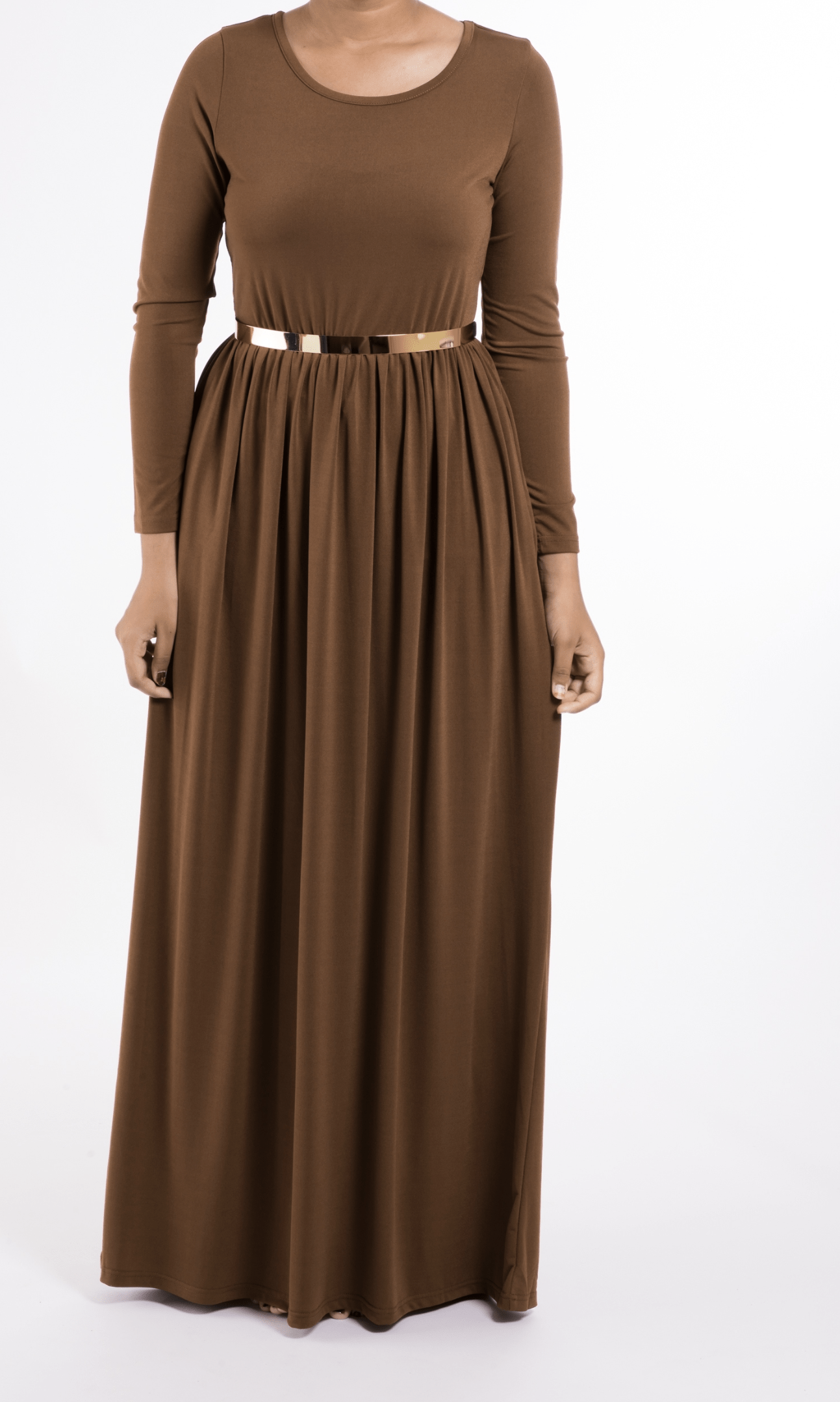 COFFEE MILK SILK MAXI DRESS (SOFT) Kabayare