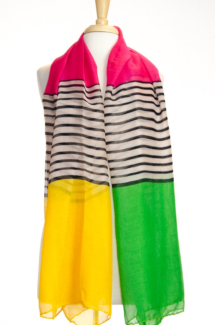 Color-Block stripes Scarf Kabayare