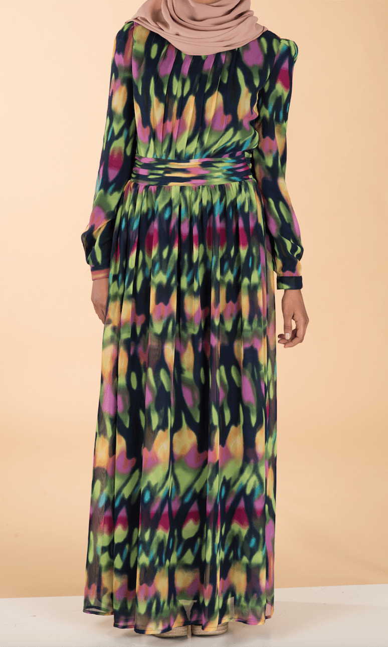 Colorful chiffon dress Kabayare