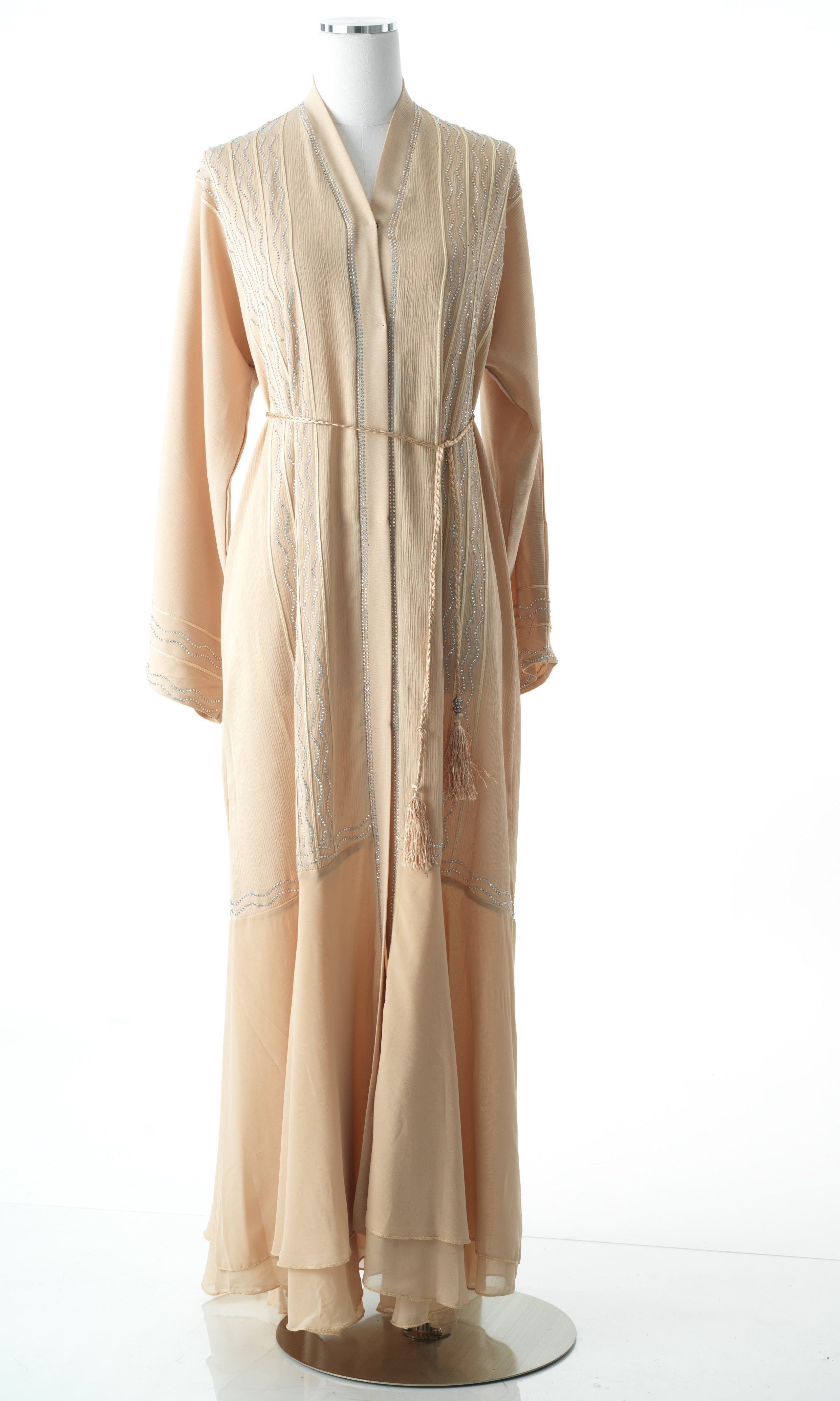 Copy of Maze crystal tiered abaya Kabayare