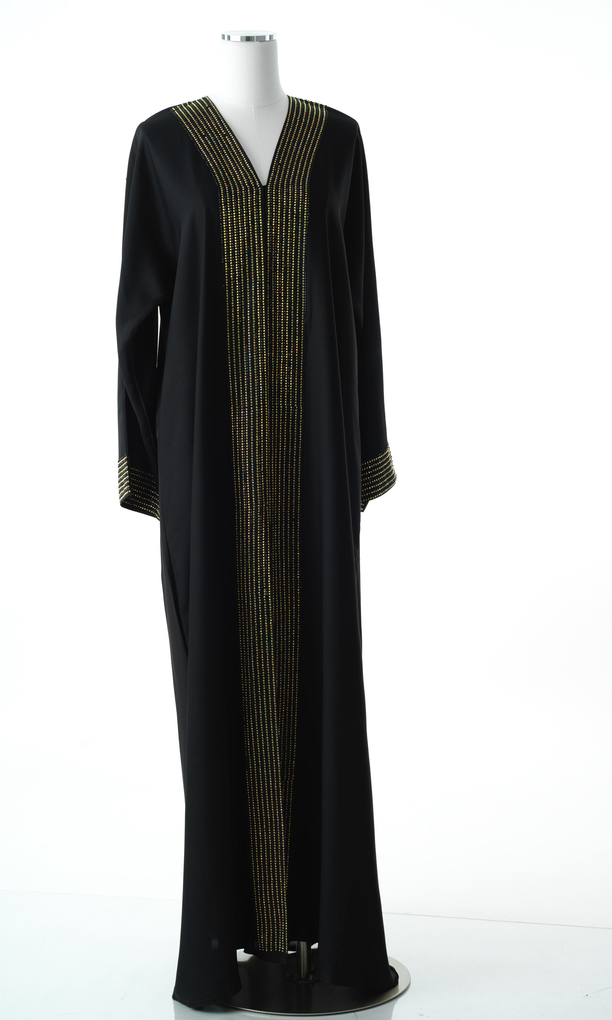Copy of Navy tiered chiffon abaya Kabayare