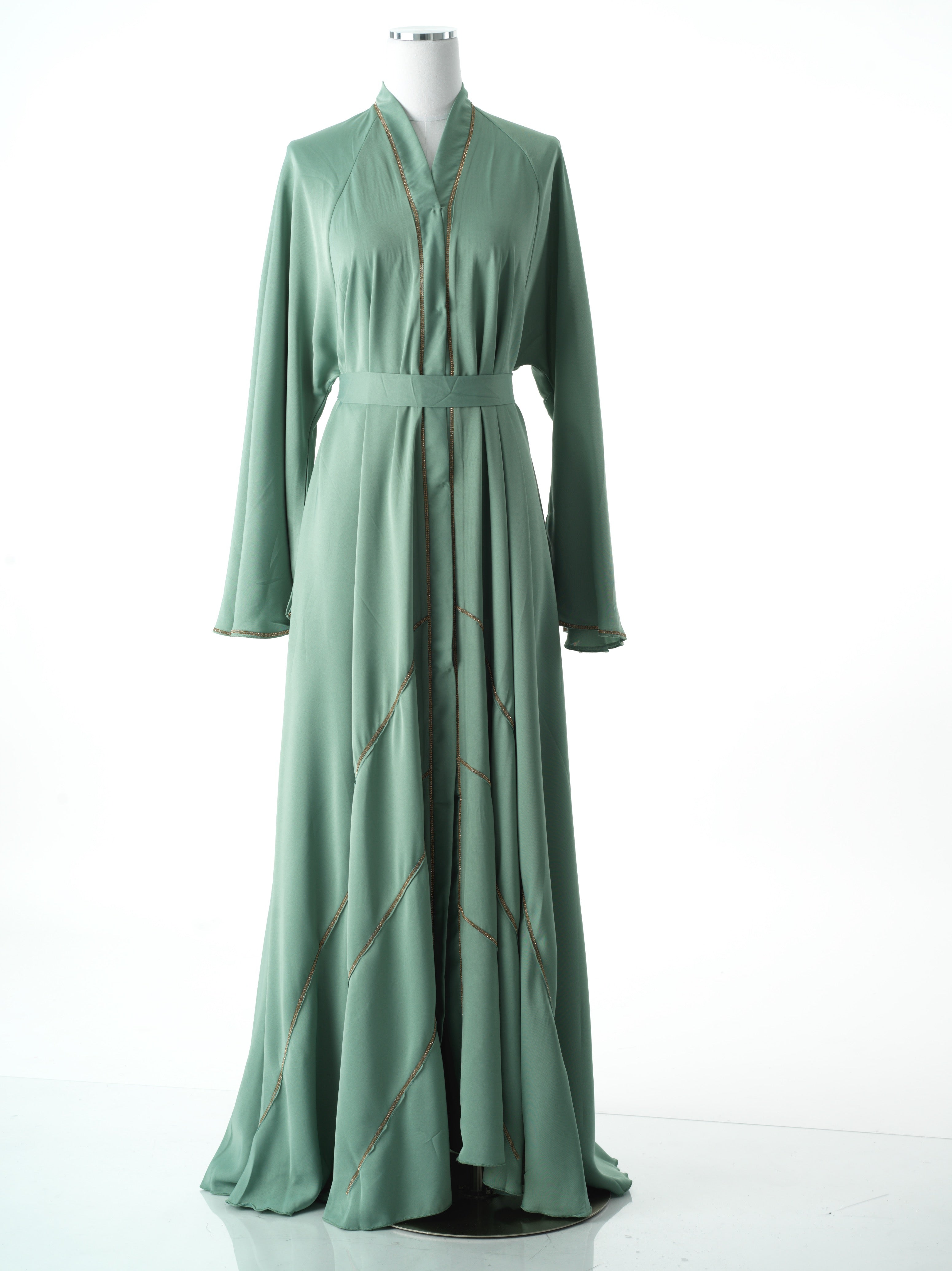 Copy of Navy tiered chiffon abaya Kabayare