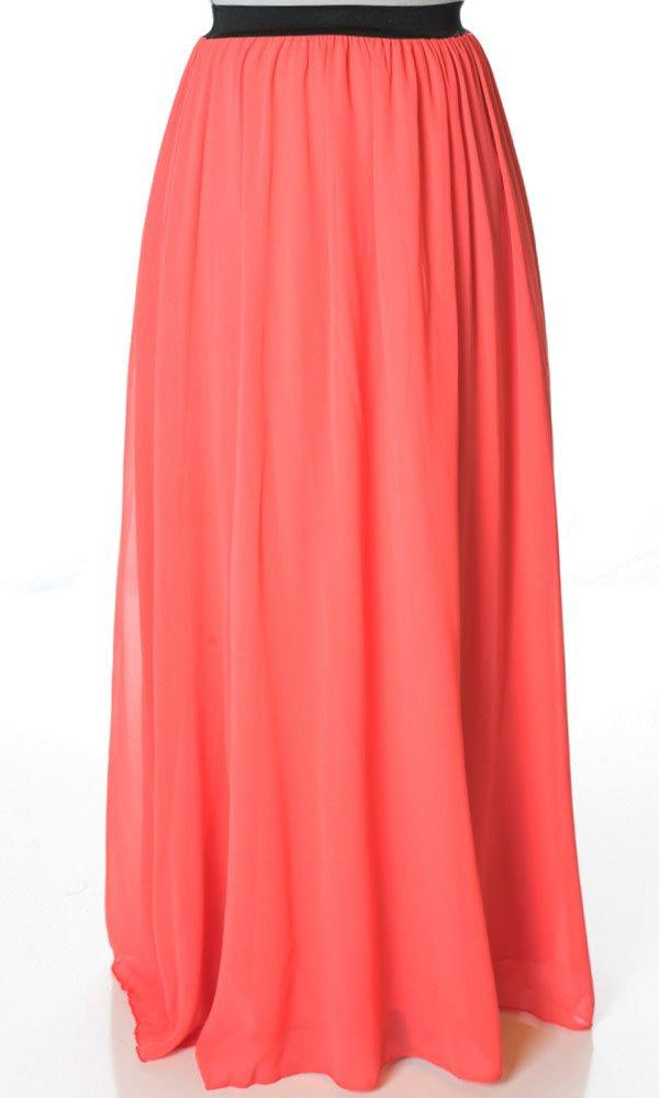 Coral Basic maxi skirt Kabayare