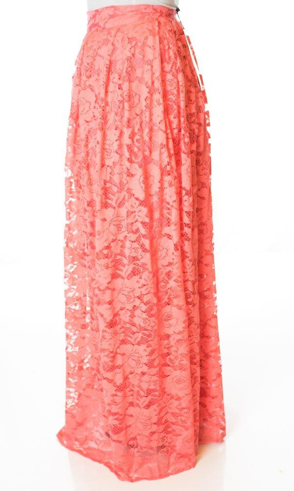 Coral Lace floral skirt Kabayare