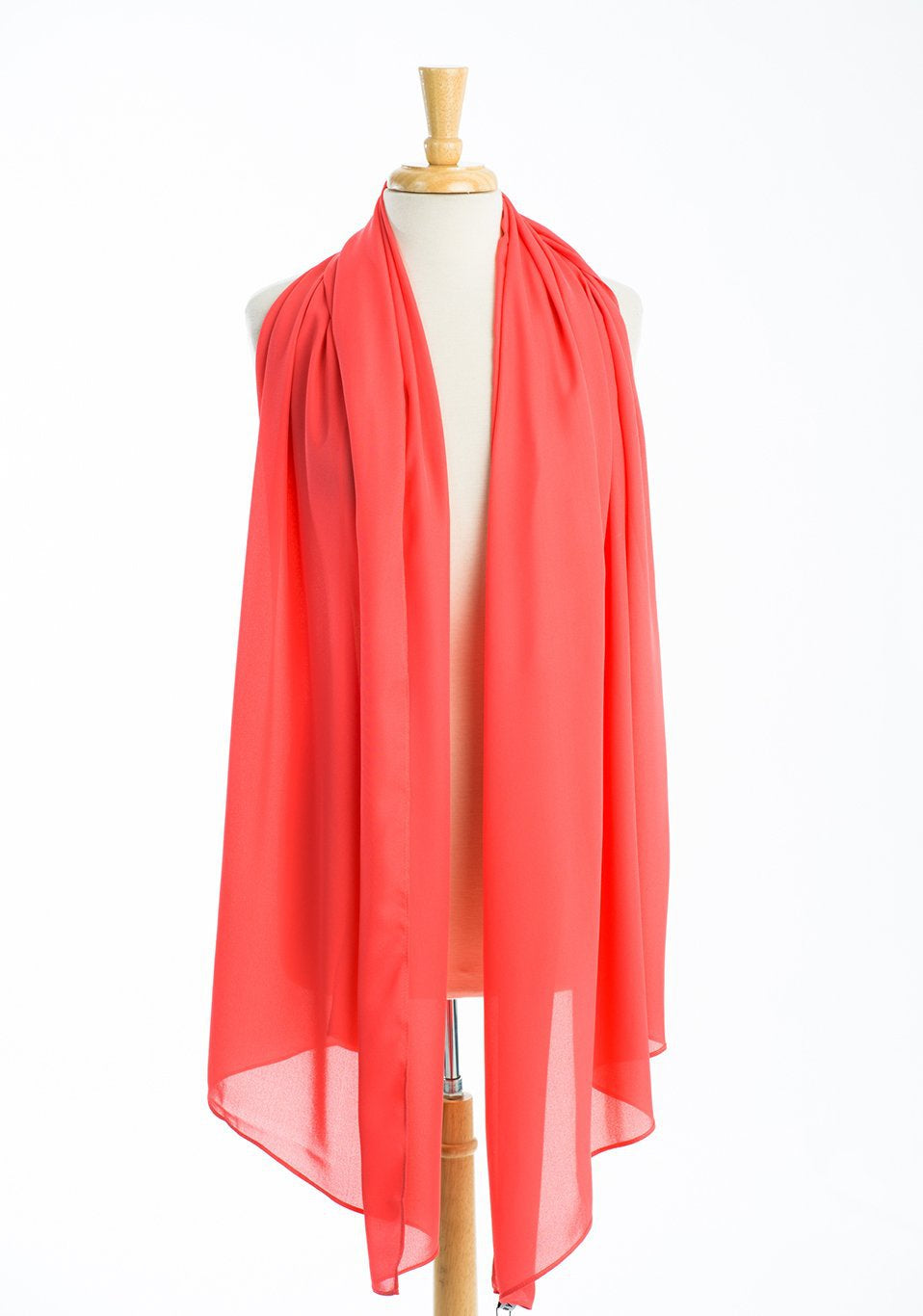 Coral Signature chiffon Hijab Kabayare