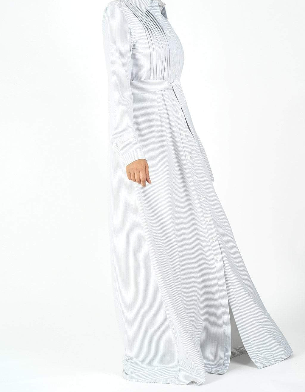 cotton striped button maxi dress Kabayare