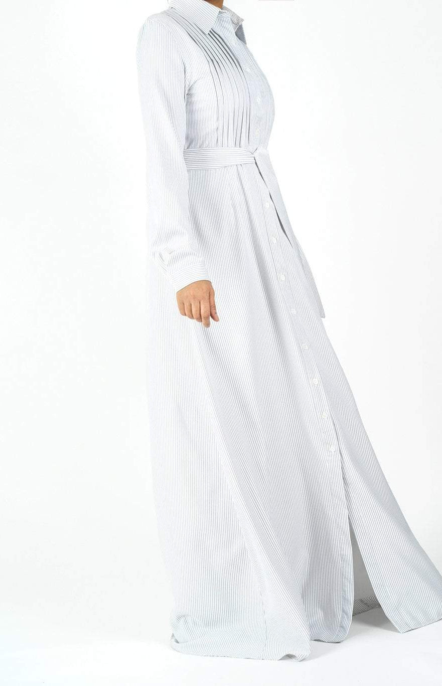 cotton striped button maxi dress Kabayare