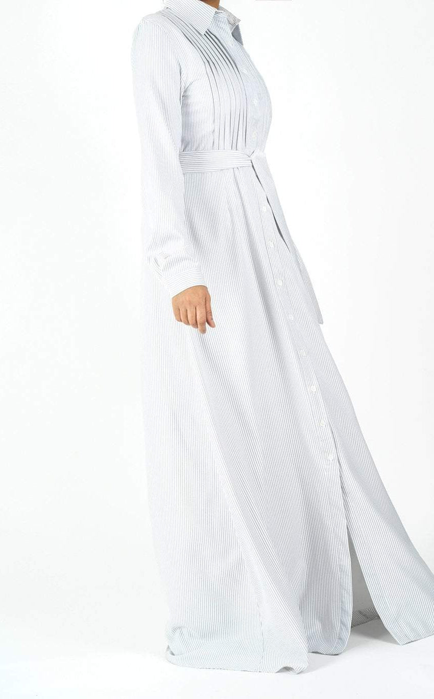 cotton striped button maxi dress Kabayare