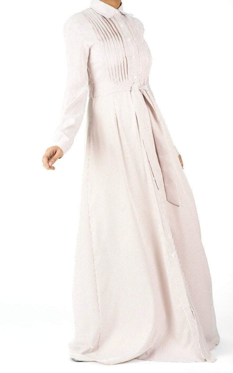 cotton striped button maxi dress Kabayare