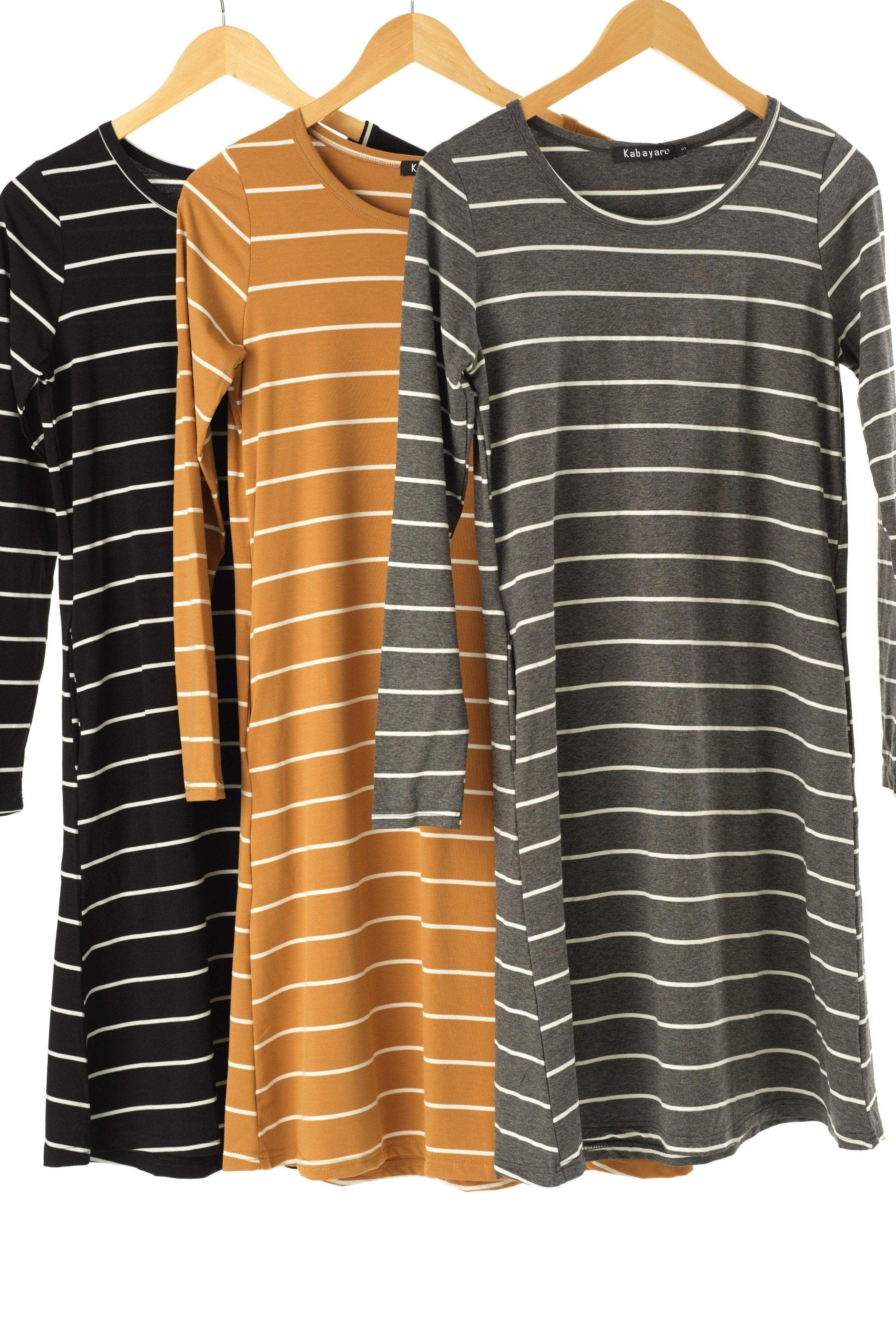 Cotton-striped midi top Kabayare