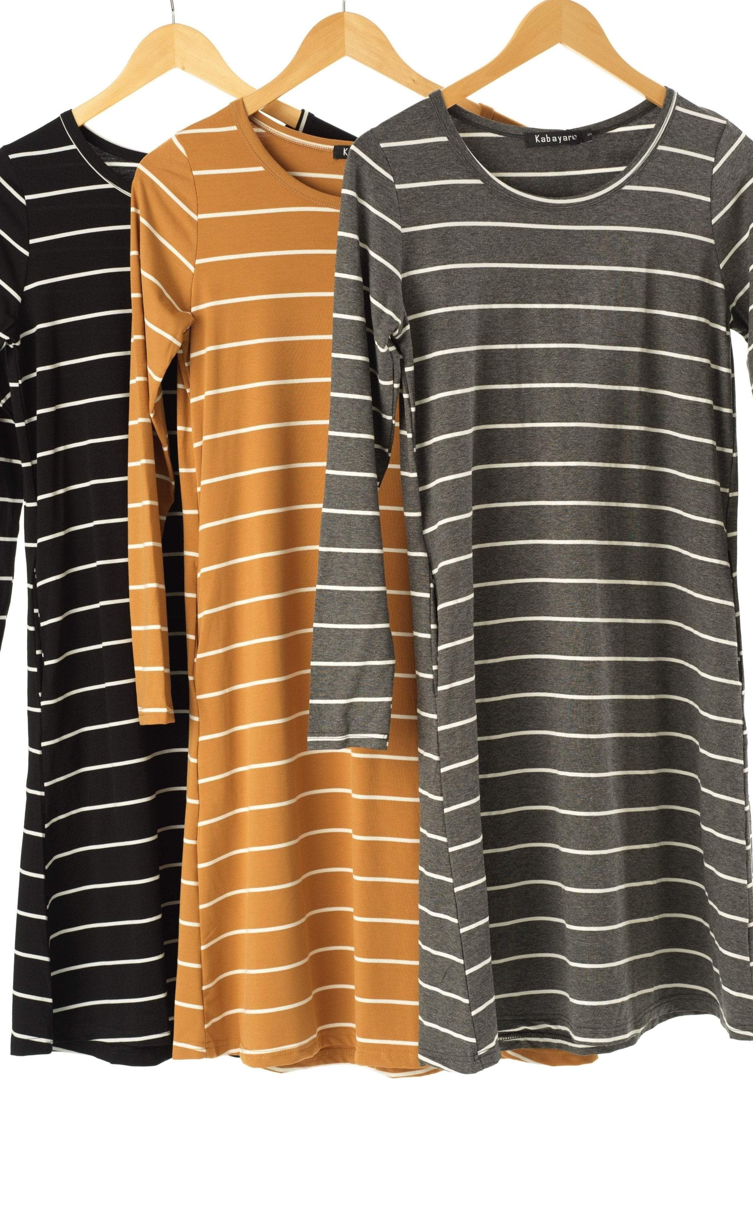 Cotton-striped midi top Kabayare