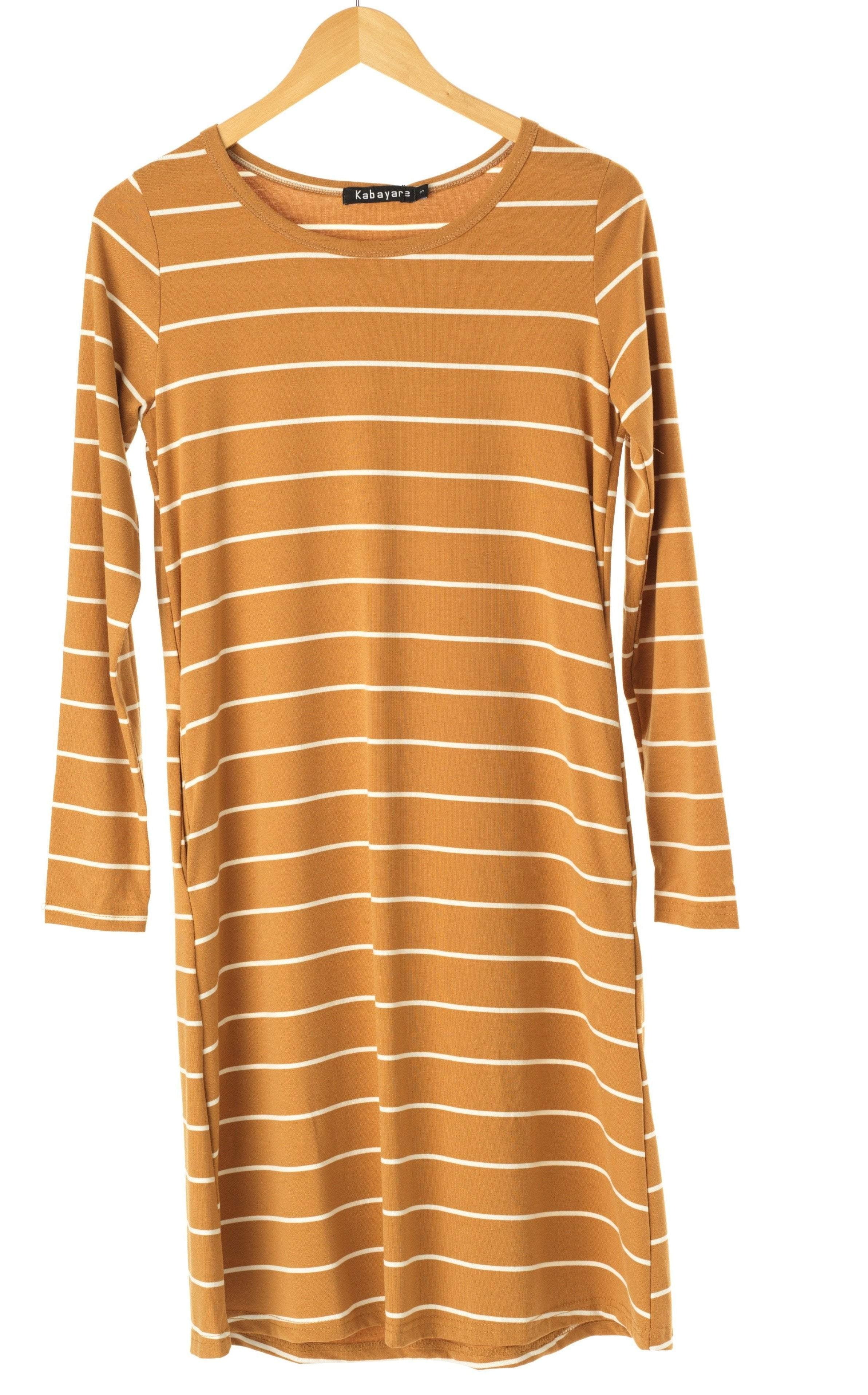 Cotton-striped midi top Kabayare