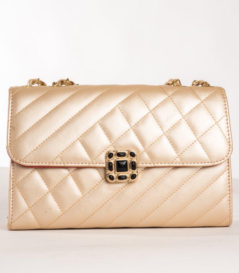 Cream Jewel Shoulder Bag Kabayare