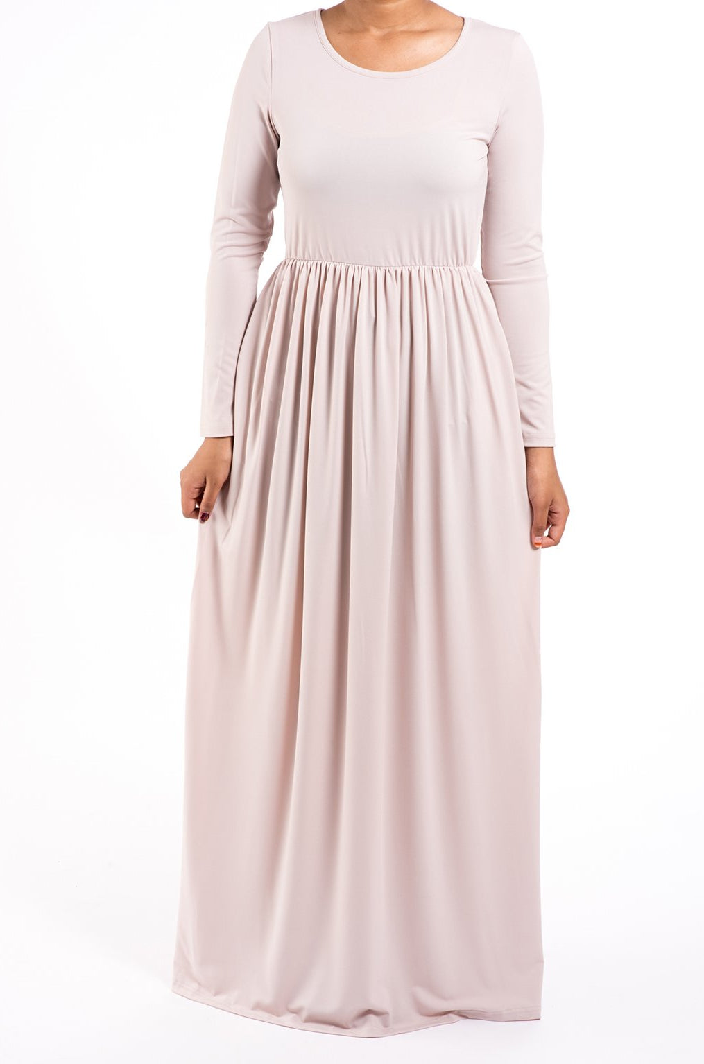 Crystal Milk Silk Maxi Dress (SOFT) Kabayare