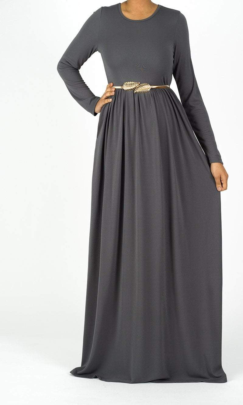 Dark Gray ORIGINAL Milk Silk Maxi Dress Kabayare