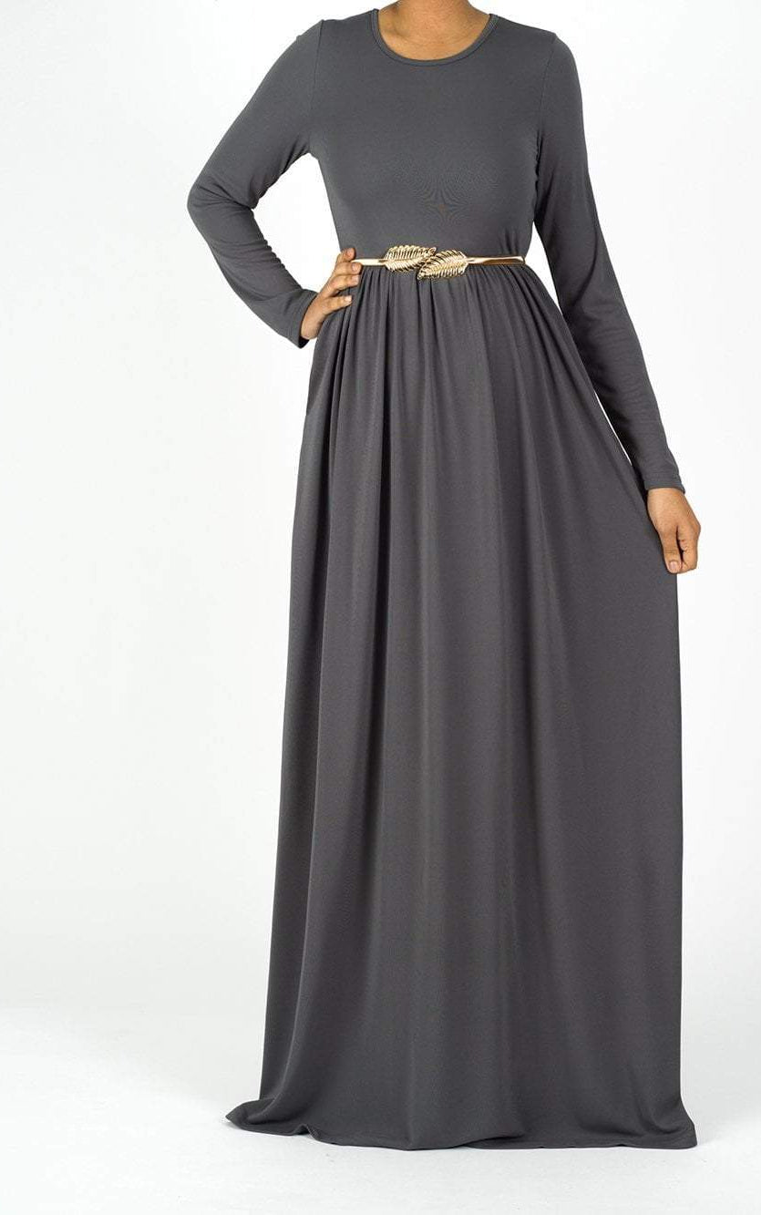 Dark Gray ORIGINAL Milk Silk Maxi Dress Kabayare