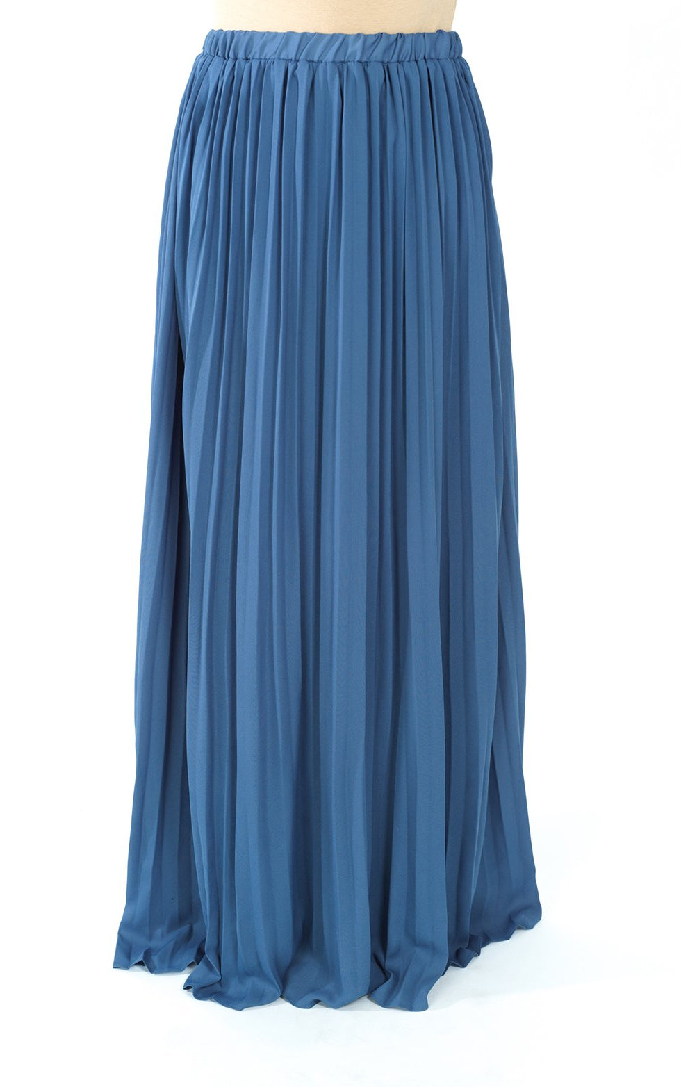 Denim pleated Maxi Skirt Kabayare
