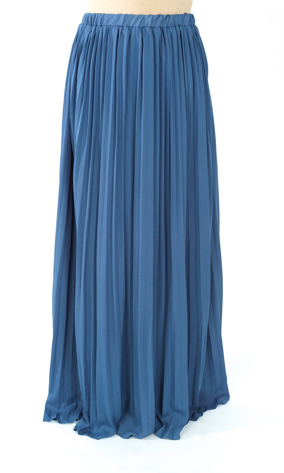 Denim pleated Maxi Skirt Kabayare