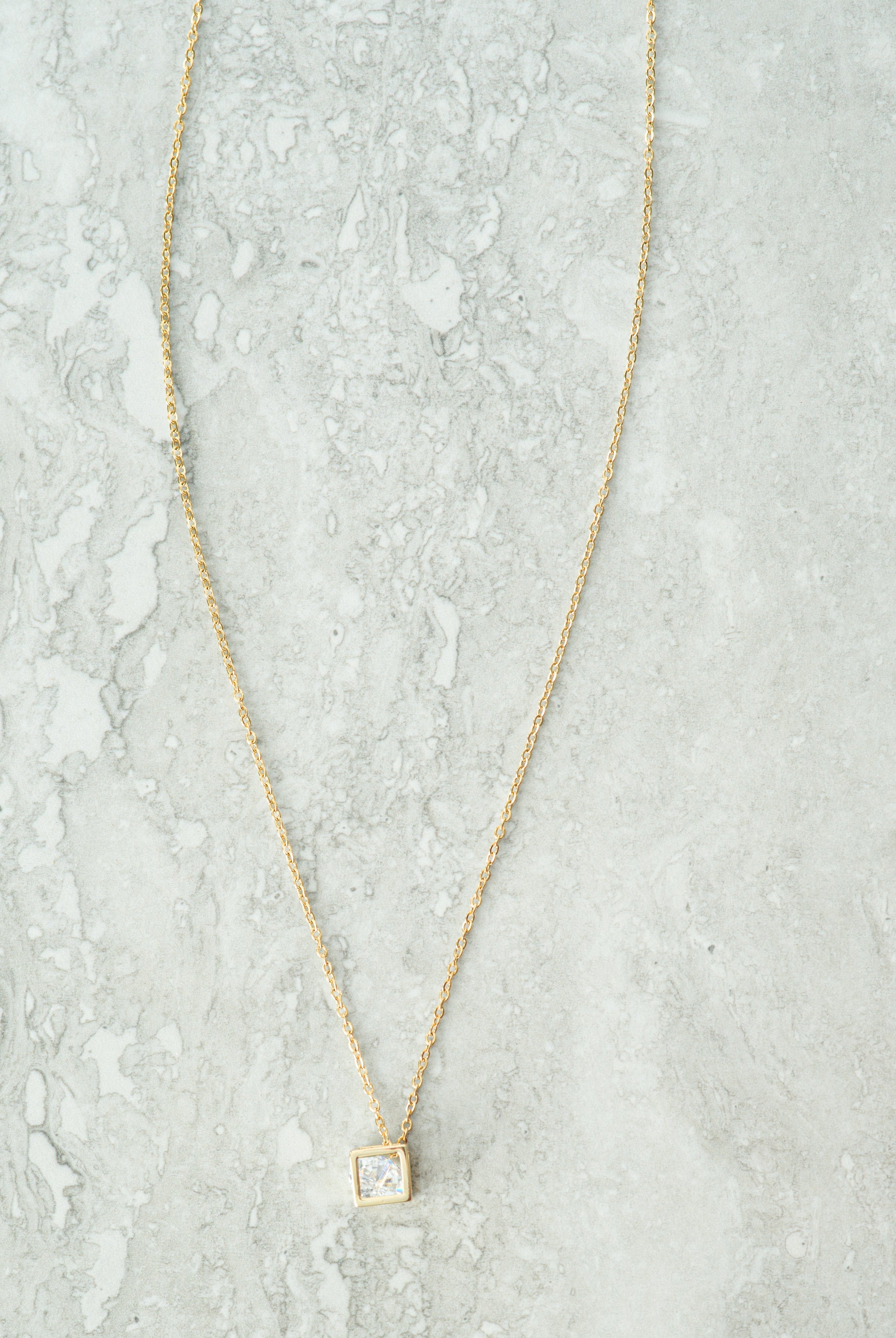 diamond cube gold necklace Kabayare