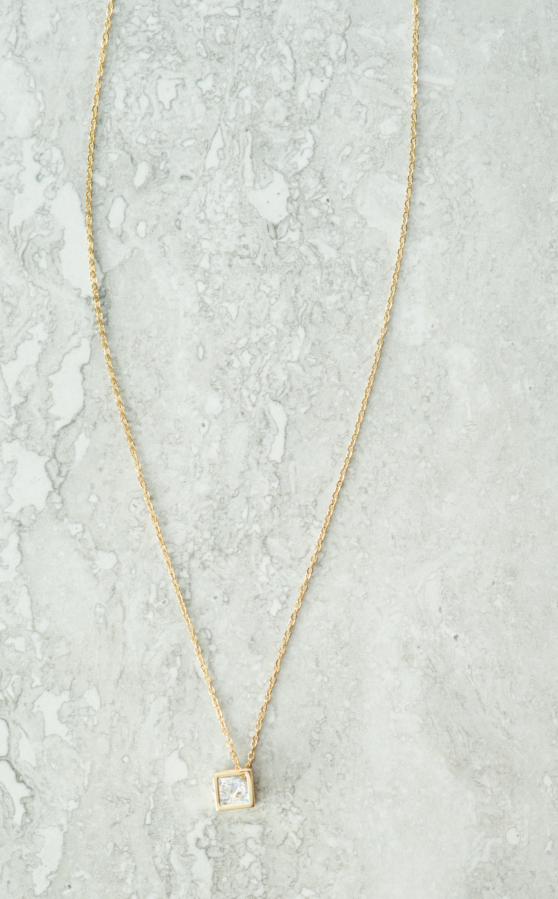diamond cube gold necklace Kabayare