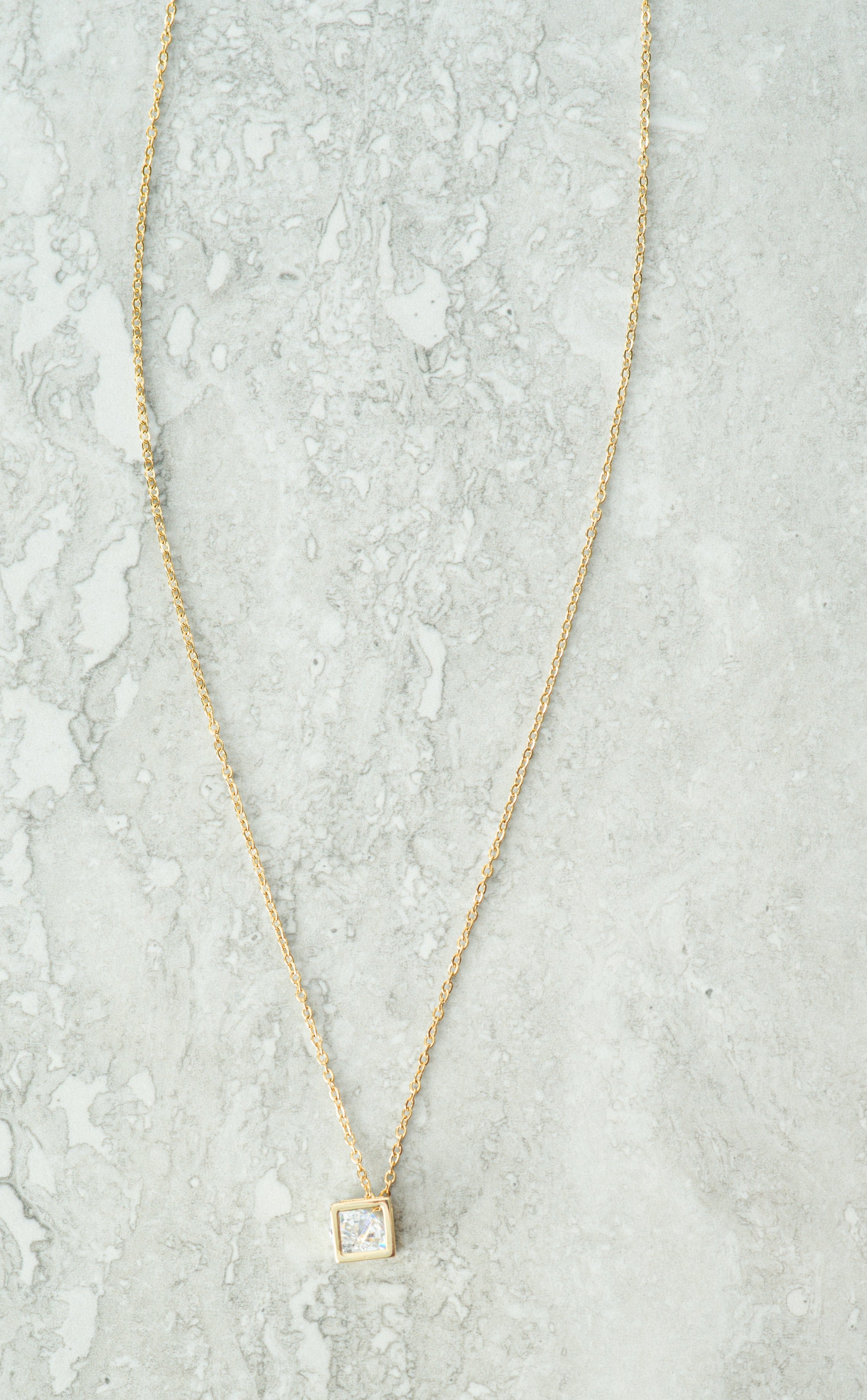 diamond cube gold necklace Kabayare