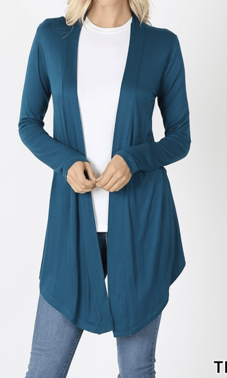 DRAPEY OPEN-FRONT LONG SLEEVE CARDIGAN - Kabayare Fashion (5481602646165)