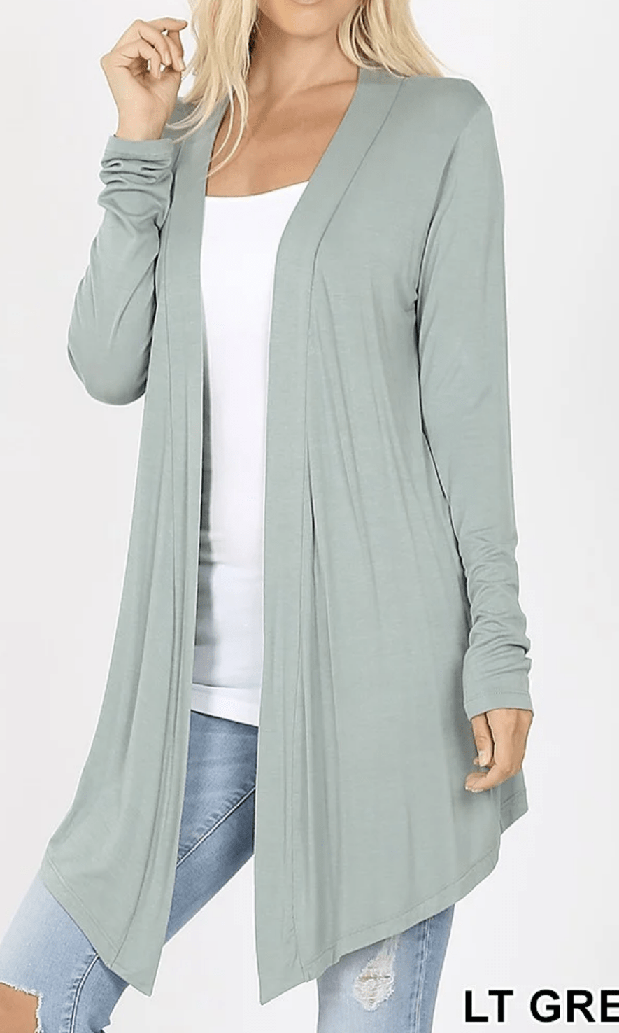 DRAPEY OPEN-FRONT LONG SLEEVE CARDIGAN - Kabayare Fashion (5481602646165)
