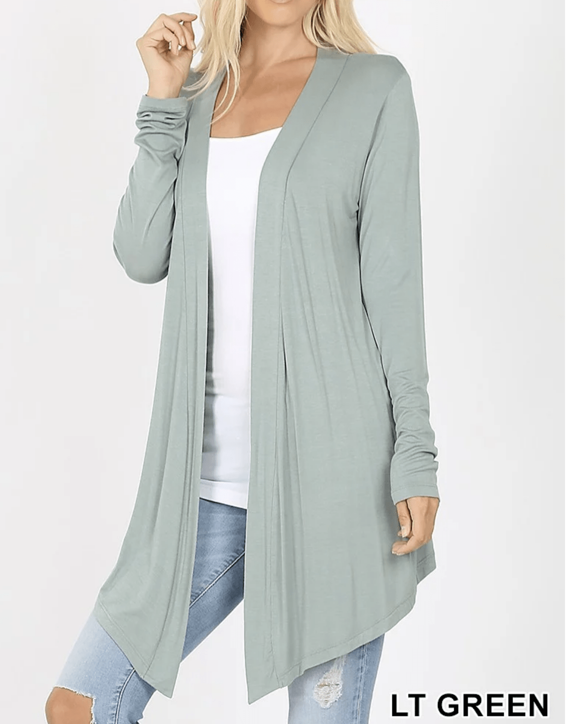 DRAPEY OPEN-FRONT LONG SLEEVE CARDIGAN - Kabayare Fashion (5481602646165)