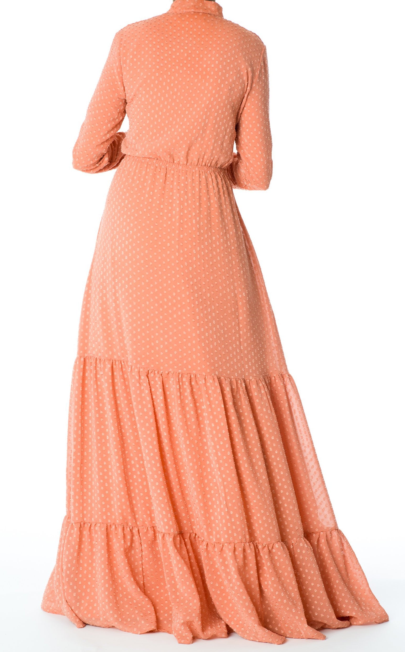 Dreaming of Blush Swiss Dot maxi Dress Kabayare
