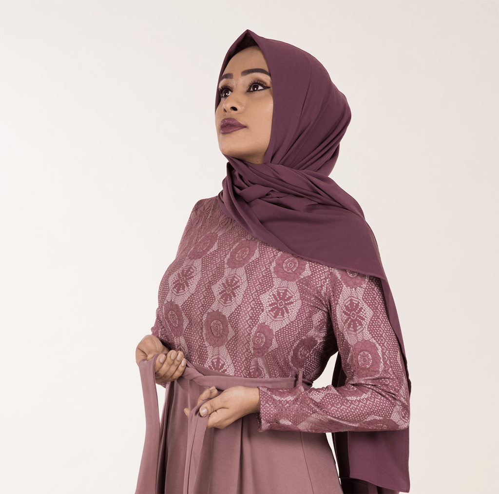Dusty Milk Silk Hijab Kabayare