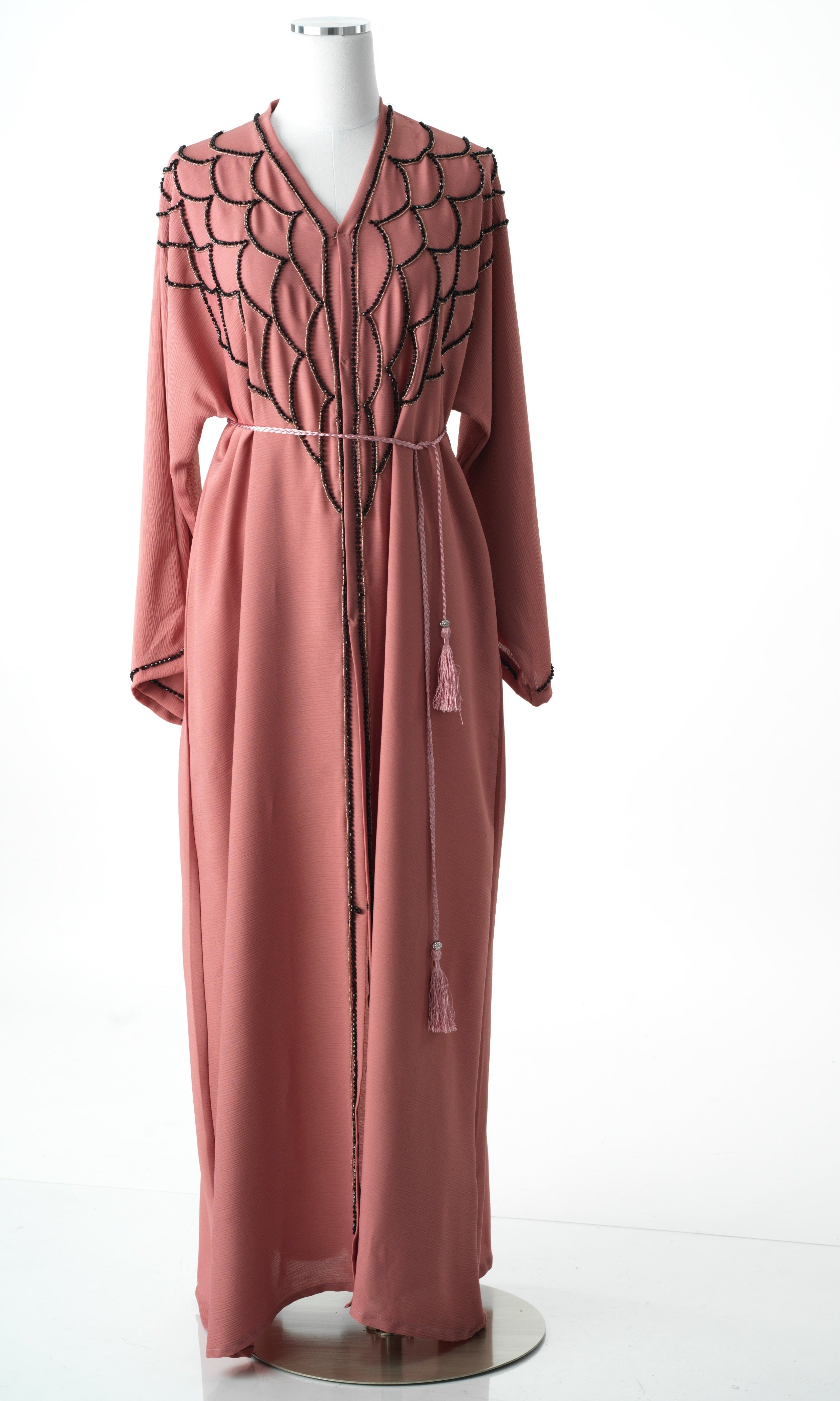 Dusty Pink Vibes linen abaya Kabayare