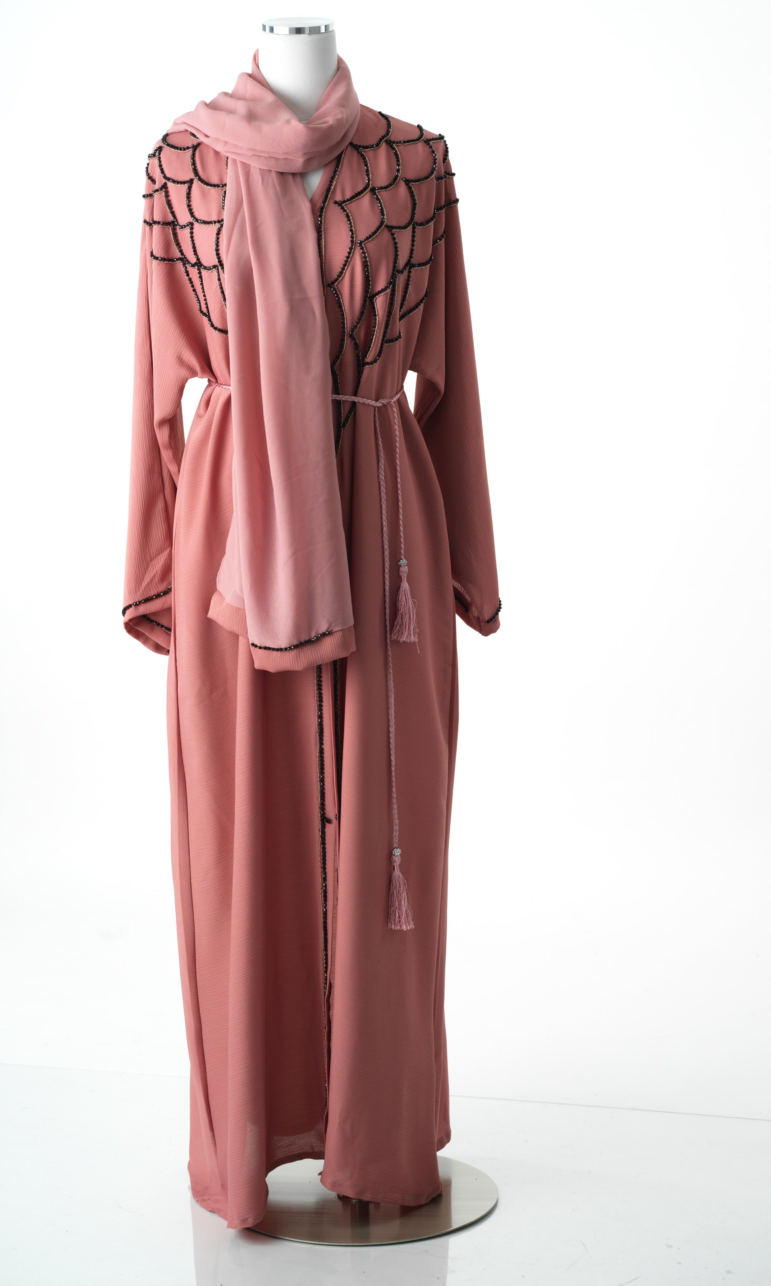 Dusty Pink Vibes linen abaya Kabayare