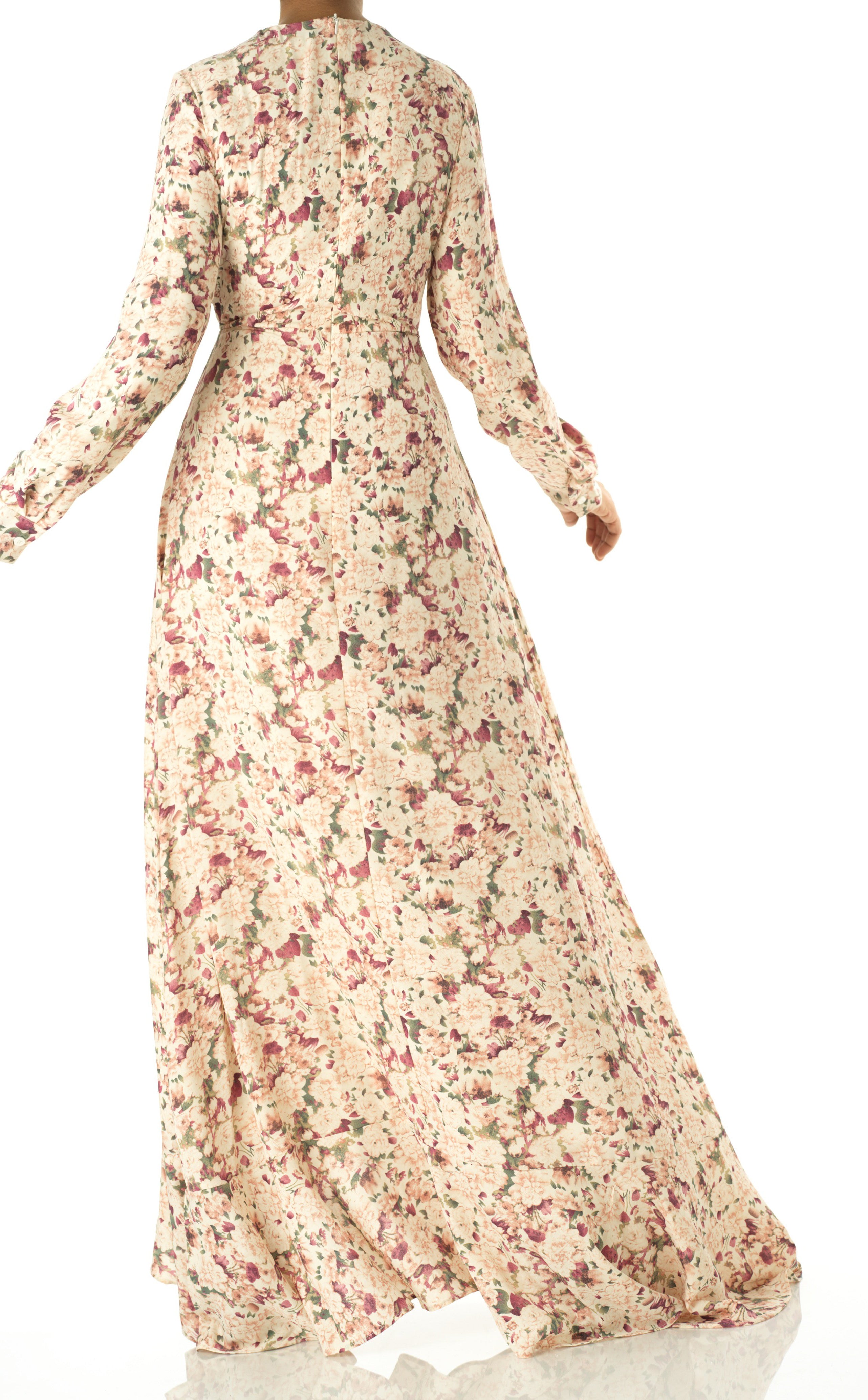 Dusty rose Bloom Floral Fit & Flare Dress Kabayare