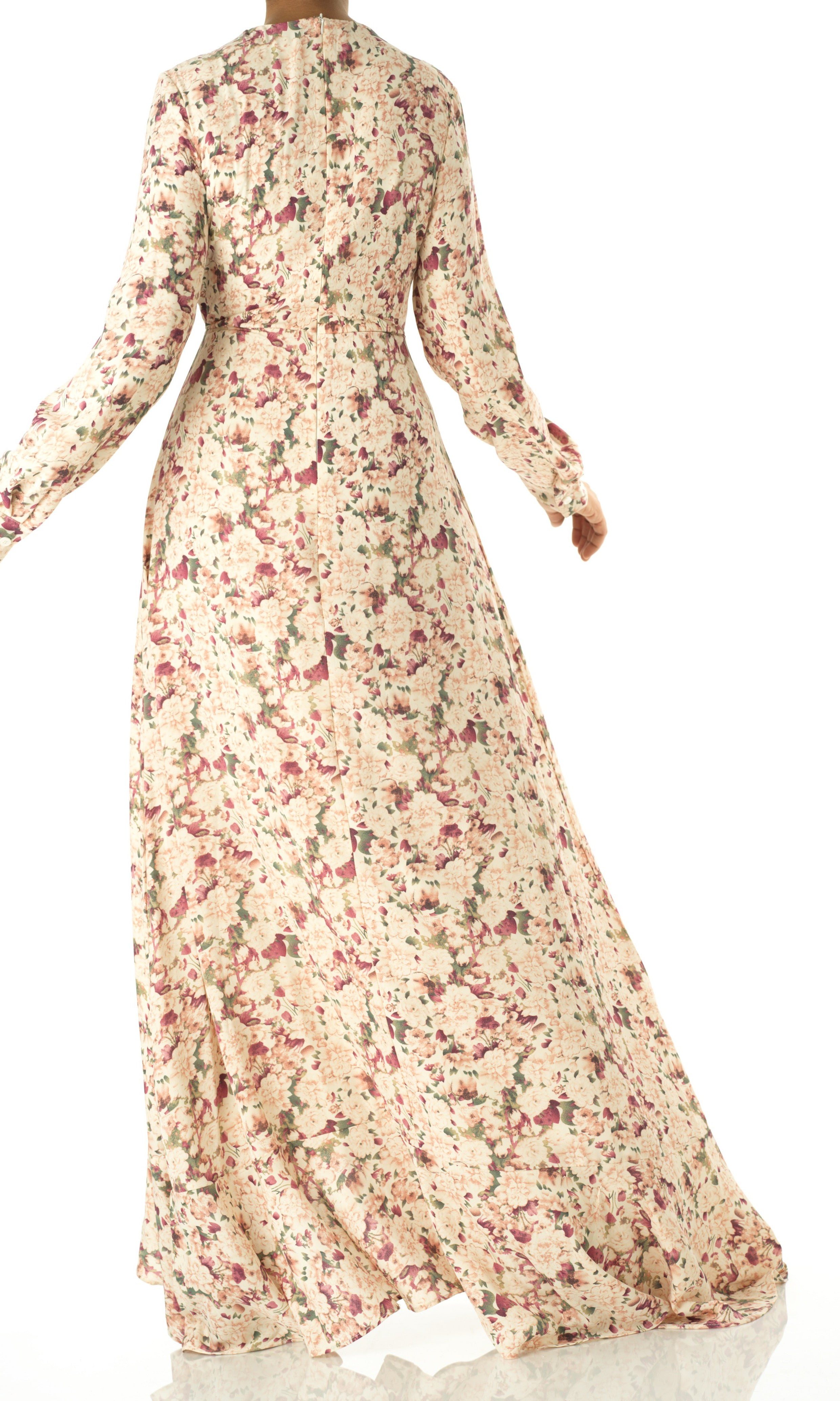 Dusty rose Bloom Floral Fit & Flare Dress Kabayare