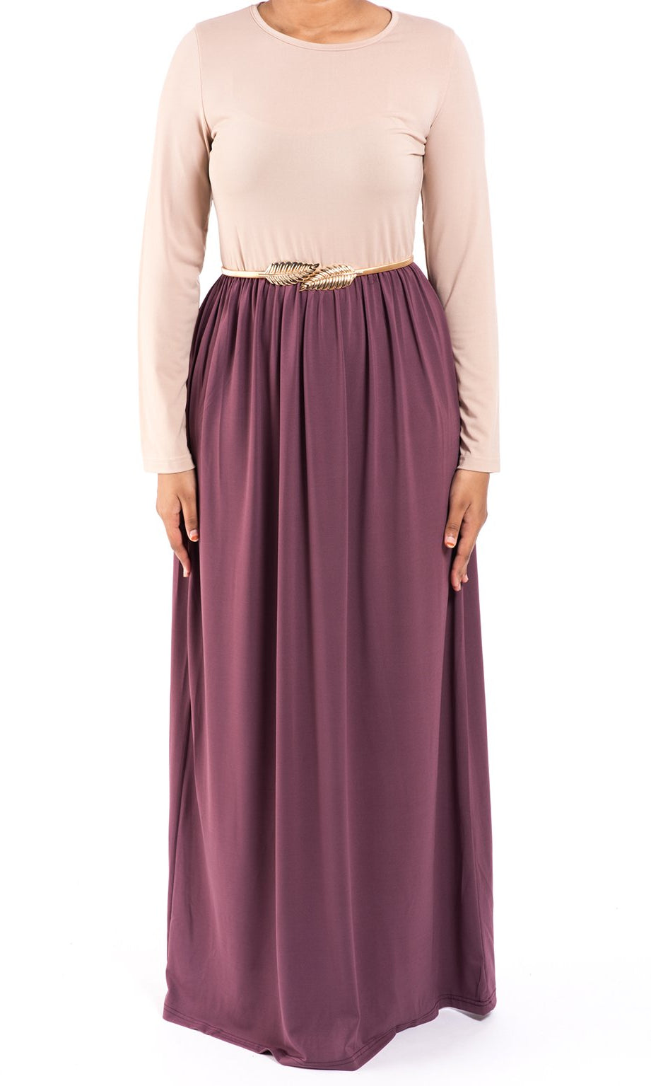 Dusty rose two-tone maxi dress Kabayare
